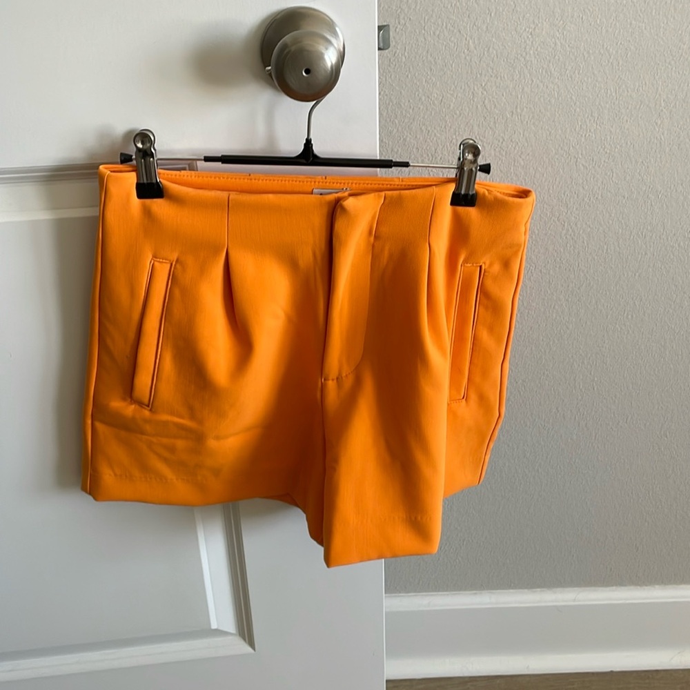 Target. Size 2. Orange pleated shorts
